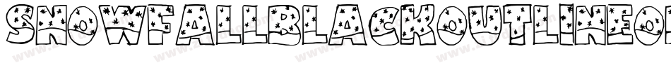 SnowfallBlackOutlineOblique-rlrK字体转换