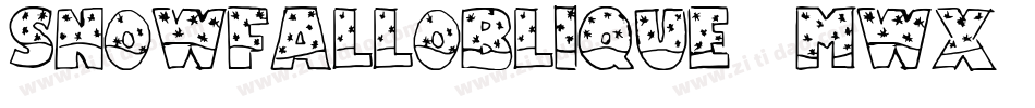 SnowfallOblique-2MWX字体转换