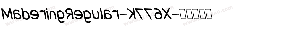 MaderingRegular-K776X字体转换