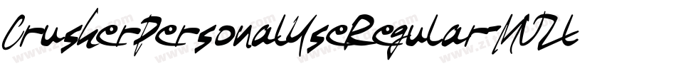 CrusherPersonalUseRegular-MVZlr字体转换