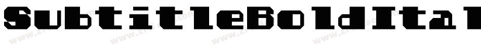 SubtitleBoldItalic-Z8p8字体转换