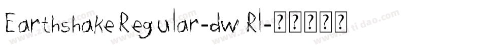 EarthshakeRegular-dwRl字体转换