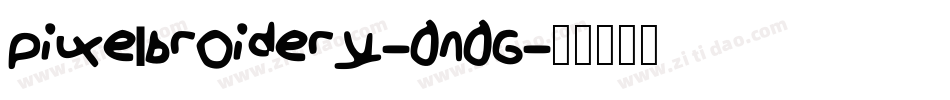 Pixelbroidery-0n0G字体转换