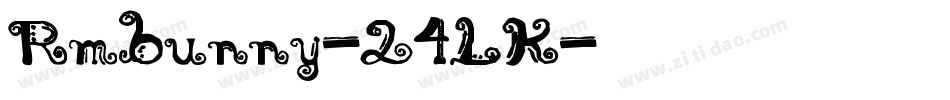 Rmbunny-24LK字体转换