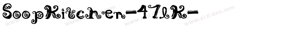 SoopKitchen-47lK字体转换