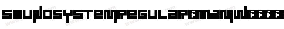 SoundSystemRegular-M2mw字体转换