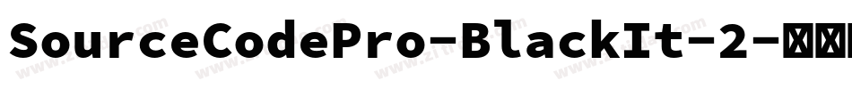 SourceCodePro-BlackIt-2字体转换