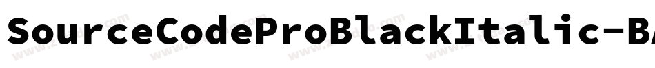 SourceCodeProBlackItalic-BA9B字体转换