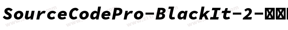 SourceCodePro-BlackIt-2字体转换