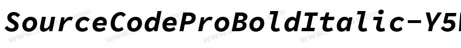 SourceCodeProBoldItalic-Y5Wq字体转换