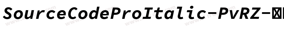 SourceCodeProItalic-PvRZ字体转换