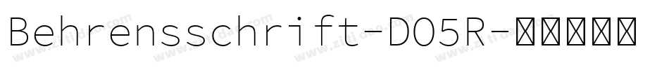Behrensschrift-DO5R字体转换