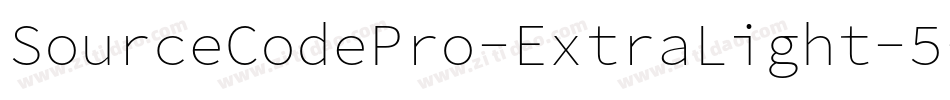 SourceCodePro-ExtraLight-5字体转换