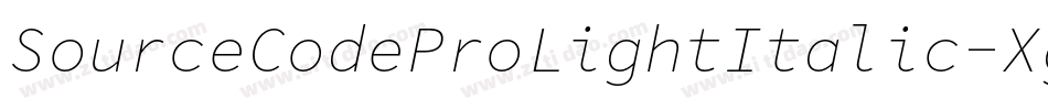 SourceCodeProLightItalic-XgvZ字体转换