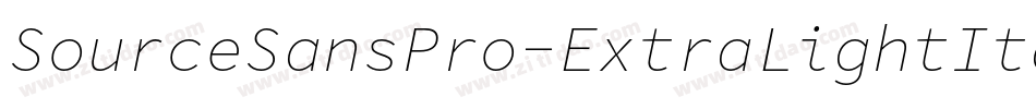 SourceSansPro-ExtraLightItalic字体转换