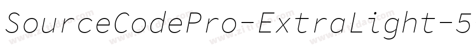 SourceCodePro-ExtraLight-5字体转换