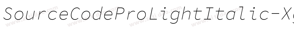 SourceCodeProLightItalic-XgvZ字体转换