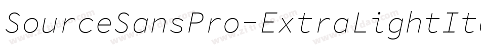 SourceSansPro-ExtraLightItalic字体转换