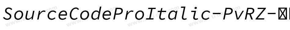 SourceCodeProItalic-PvRZ字体转换