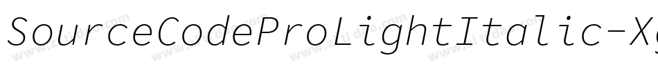 SourceCodeProLightItalic-XgvZ字体转换