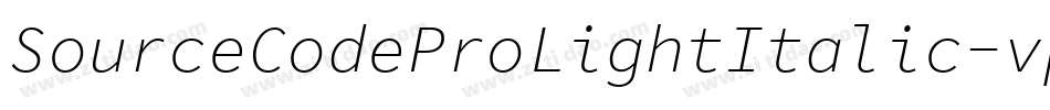 SourceCodeProLightItalic-vpOZ字体转换