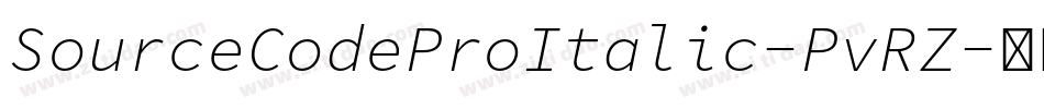 SourceCodeProItalic-PvRZ字体转换