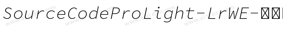 SourceCodeProLight-LrWE字体转换