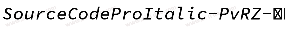 SourceCodeProItalic-PvRZ字体转换