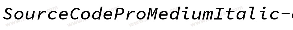 SourceCodeProMediumItalic-olKo字体转换