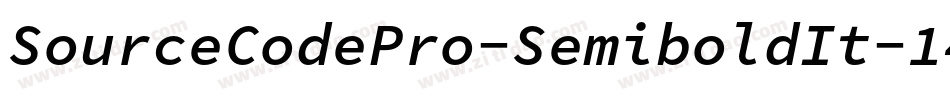 SourceCodePro-SemiboldIt-14字体转换