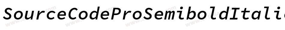 SourceCodeProSemiboldItalic-eDWn字体转换