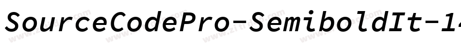 SourceCodePro-SemiboldIt-14字体转换
