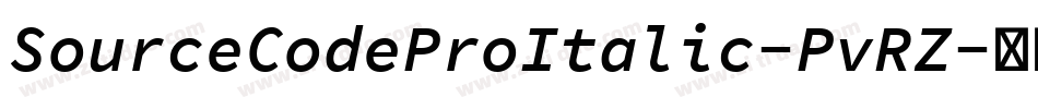 SourceCodeProItalic-PvRZ字体转换