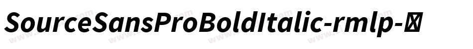SourceSansProBoldItalic-rmlp字体转换
