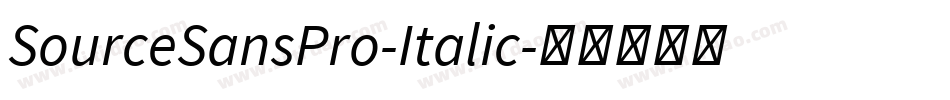 SourceSansPro-Italic字体转换