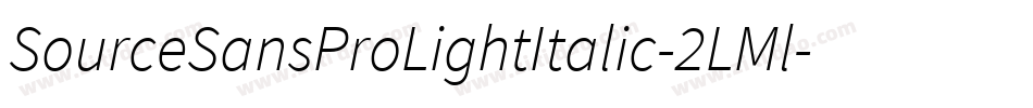 SourceSansProLightItalic-2LMl字体转换