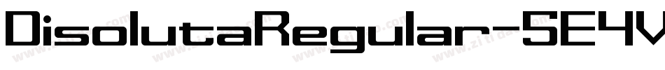 DisolutaRegular-5E4V字体转换