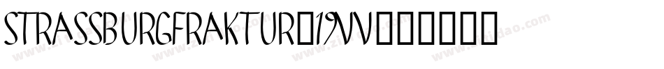 StrassburgFraktur-19vv字体转换