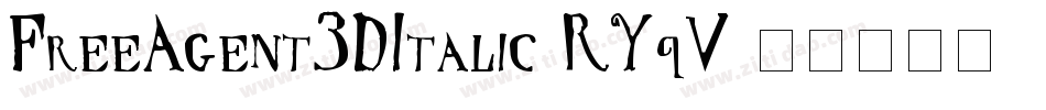 FreeAgent3DItalic-RYqV字体转换
