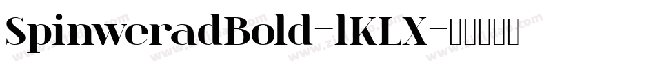 SpinweradBold-lKLX字体转换