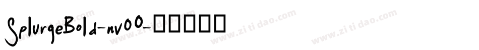 SplurgeBold-nv0O字体转换