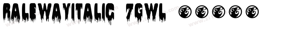 RalewayItalic-7Gwl字体转换