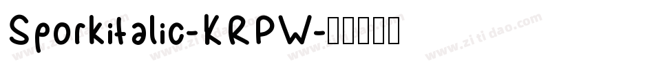 Sporkitalic-KRPW字体转换