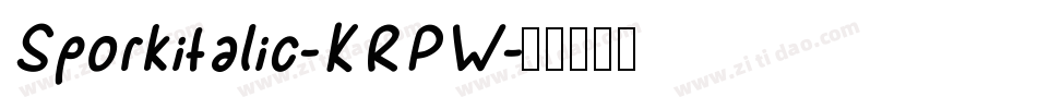 Sporkitalic-KRPW字体转换