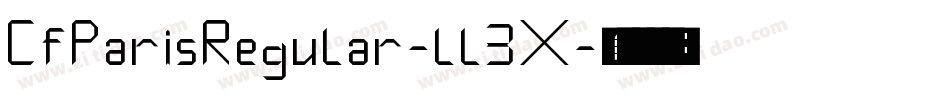 CfParisRegular-ll3X字体转换