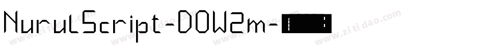 NurulScript-DOW2m字体转换