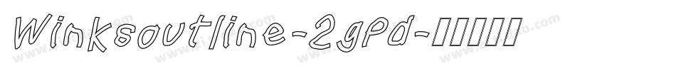 Winksoutline-2gPd字体转换
