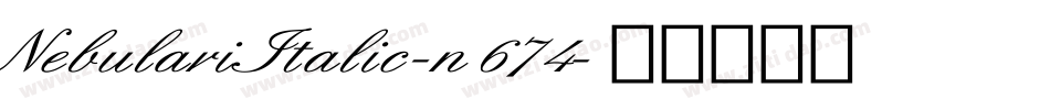 NebulariItalic-n674字体转换