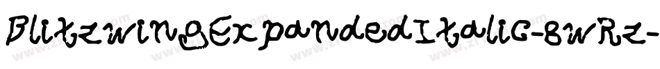 BlitzwingExpandedItalic-8wRz字体转换 BlitzwingExpandedItalic-8wRz字体转换