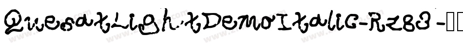 QuesatLightDemoItalic-Rz83字体转换